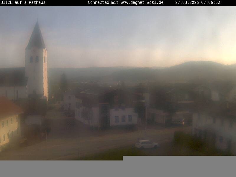 Archiv Foto Webcam Hunderdorf - Blick auf Pfarrkirche St. Nikolaus