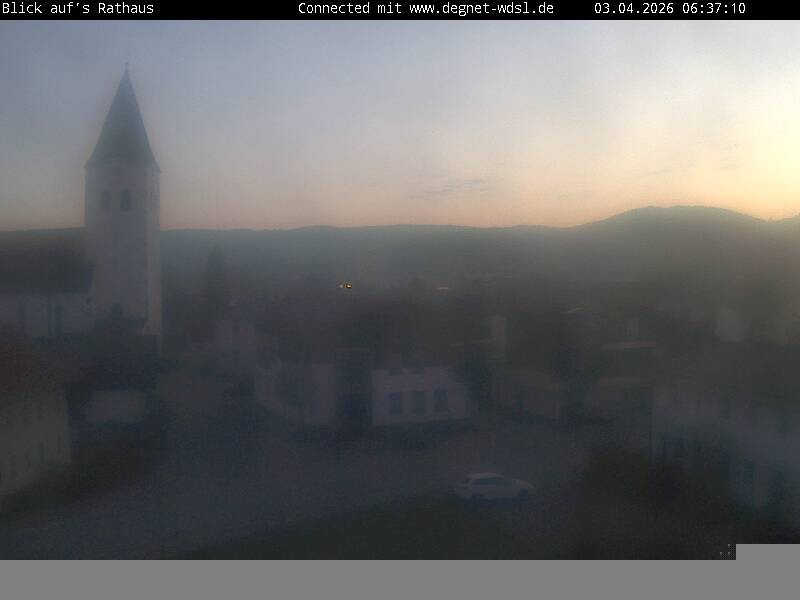 Archived image Webcam Hunderdorf - view towards church St. Nikolaus