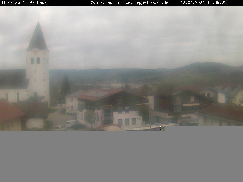 Archiv Foto Webcam Hunderdorf - Blick auf Pfarrkirche St. Nikolaus