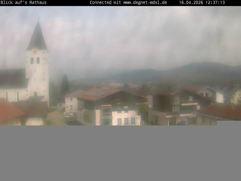 Archiv Foto Webcam Hunderdorf - Blick auf Pfarrkirche St. Nikolaus