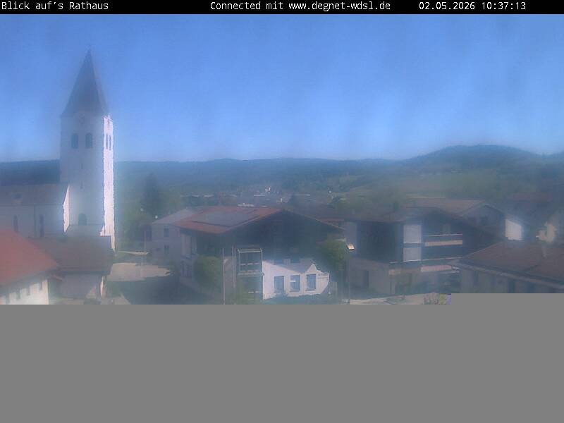 Archiv Foto Webcam Hunderdorf - Blick auf Pfarrkirche St. Nikolaus