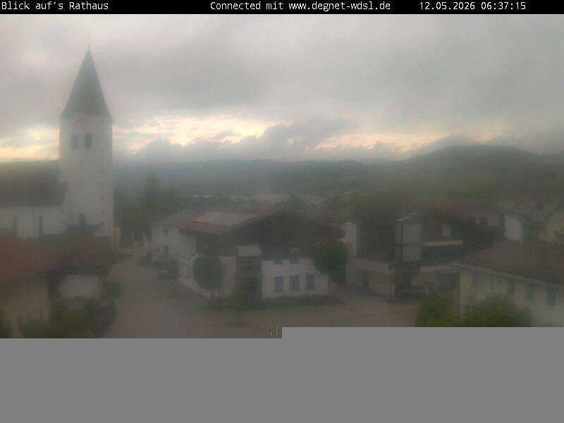 Archiv Foto Webcam Hunderdorf - Blick auf Pfarrkirche St. Nikolaus