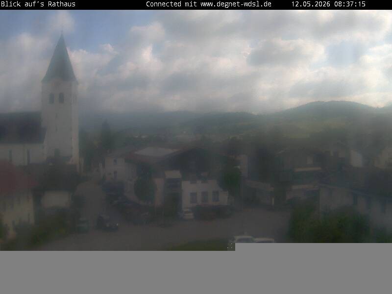 Archiv Foto Webcam Hunderdorf - Blick auf Pfarrkirche St. Nikolaus