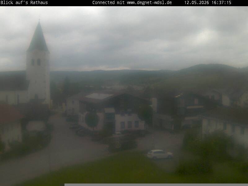 Archiv Foto Webcam Hunderdorf - Blick auf Pfarrkirche St. Nikolaus