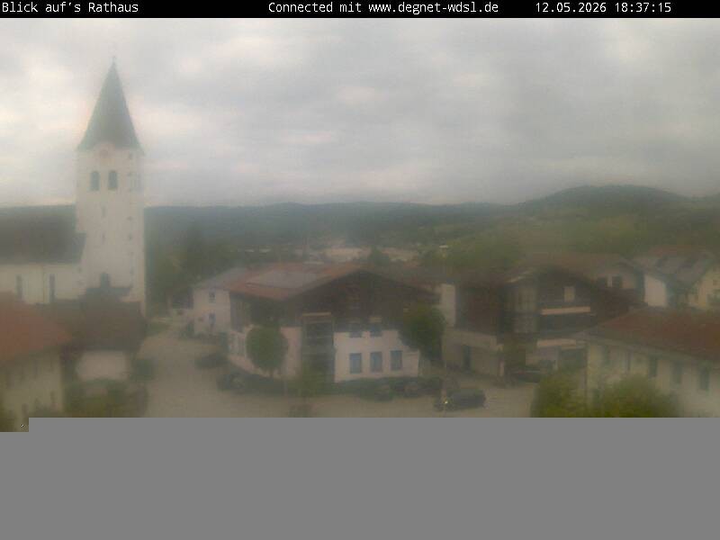 Archiv Foto Webcam Hunderdorf - Blick auf Pfarrkirche St. Nikolaus
