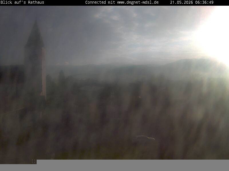 Archived image Webcam Hunderdorf - view towards church St. Nikolaus