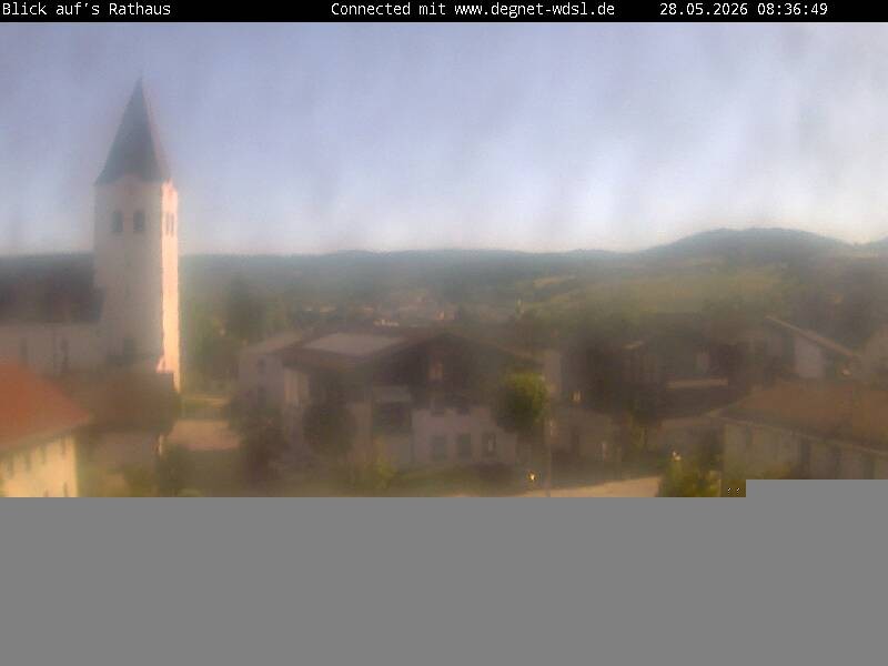 Archiv Foto Webcam Hunderdorf - Blick auf Pfarrkirche St. Nikolaus