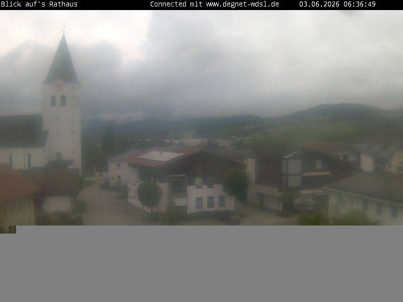 Archiv Foto Webcam Hunderdorf - Blick auf Pfarrkirche St. Nikolaus