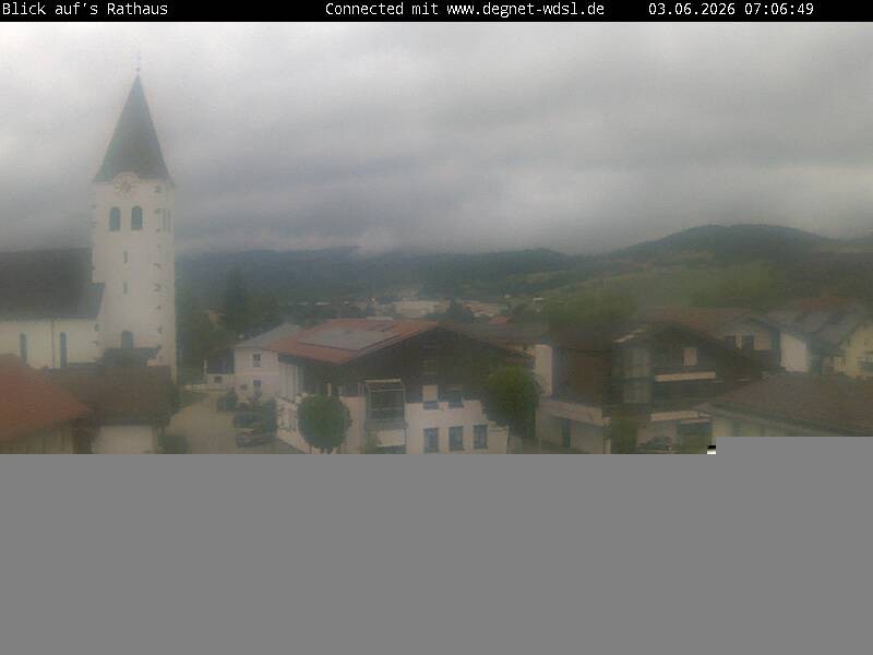 Archiv Foto Webcam Hunderdorf - Blick auf Pfarrkirche St. Nikolaus