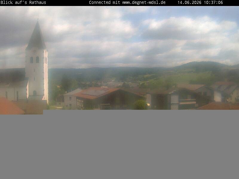 Archiv Foto Webcam Hunderdorf - Blick auf Pfarrkirche St. Nikolaus