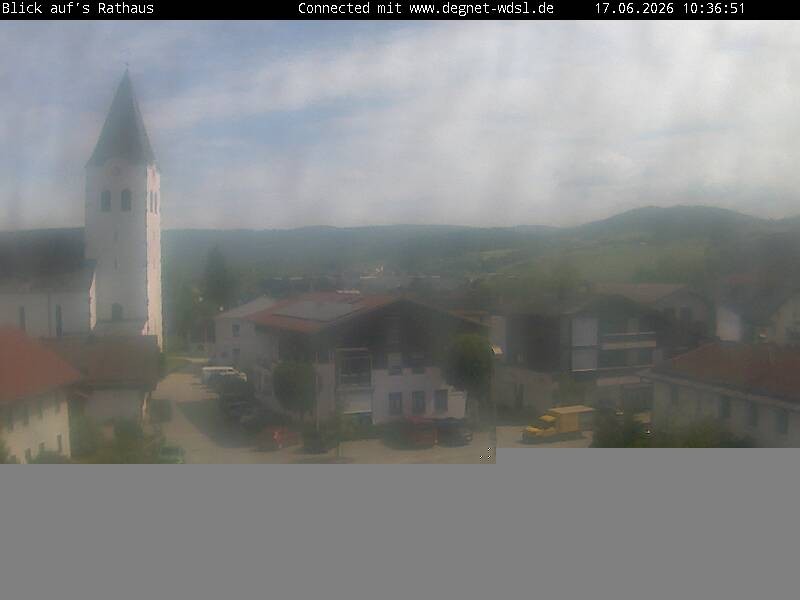 Archiv Foto Webcam Hunderdorf - Blick auf Pfarrkirche St. Nikolaus