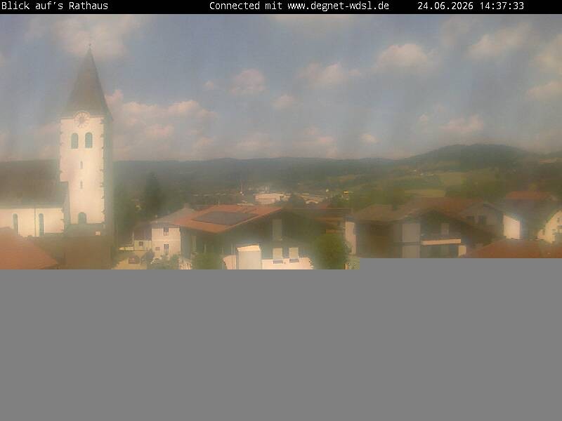 Archiv Foto Webcam Hunderdorf - Blick auf Pfarrkirche St. Nikolaus