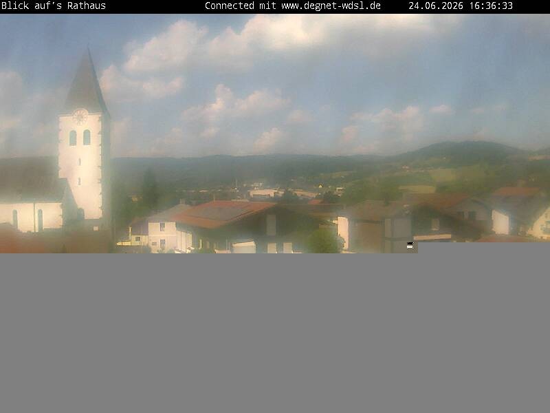 Archiv Foto Webcam Hunderdorf - Blick auf Pfarrkirche St. Nikolaus