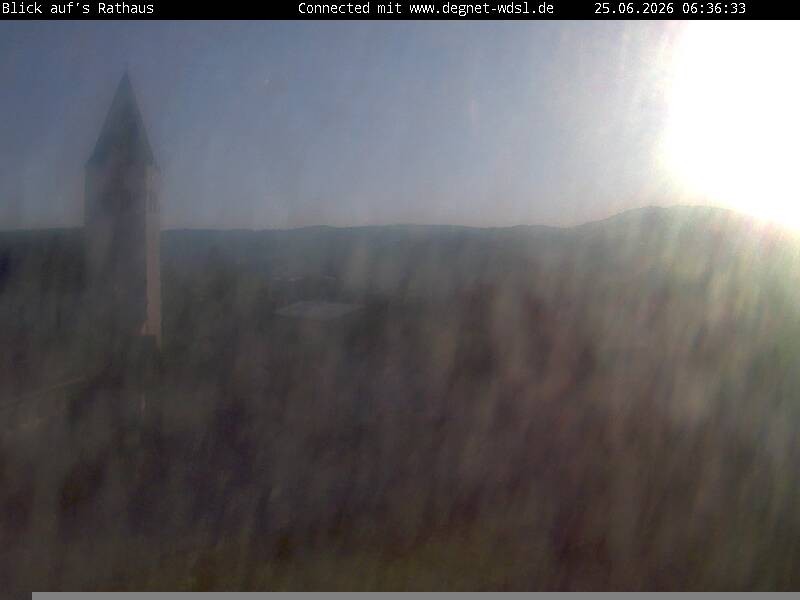 Archived image Webcam Hunderdorf - view towards church St. Nikolaus