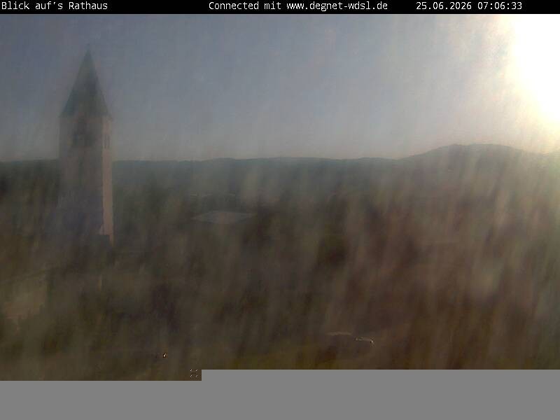 Archived image Webcam Hunderdorf - view towards church St. Nikolaus