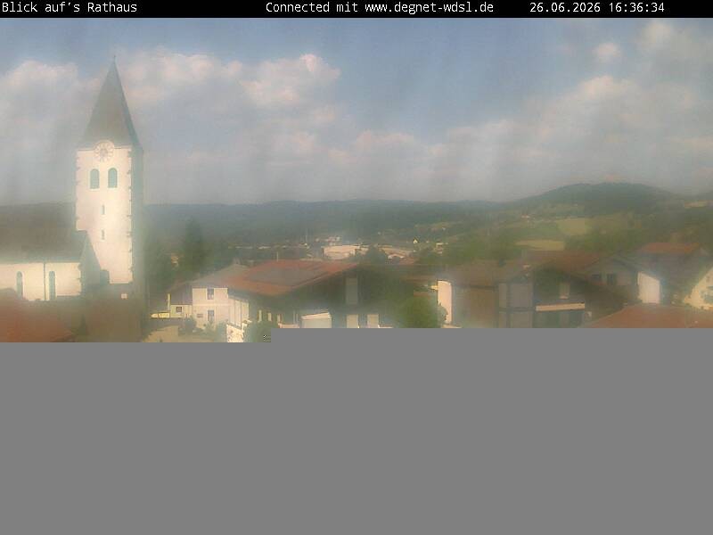 Archiv Foto Webcam Hunderdorf - Blick auf Pfarrkirche St. Nikolaus