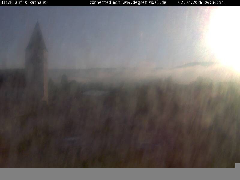 Archived image Webcam Hunderdorf - view towards church St. Nikolaus
