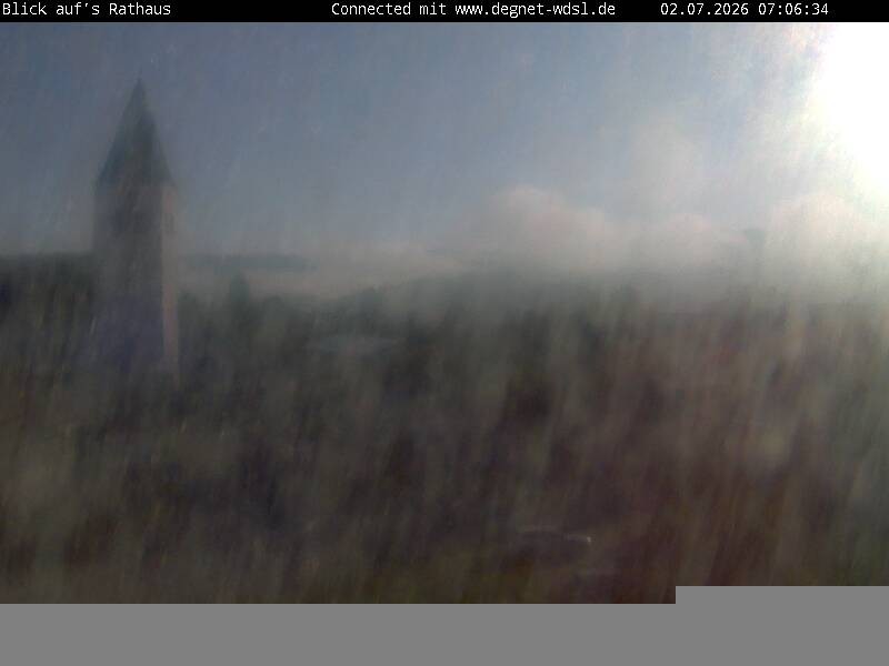 Archived image Webcam Hunderdorf - view towards church St. Nikolaus