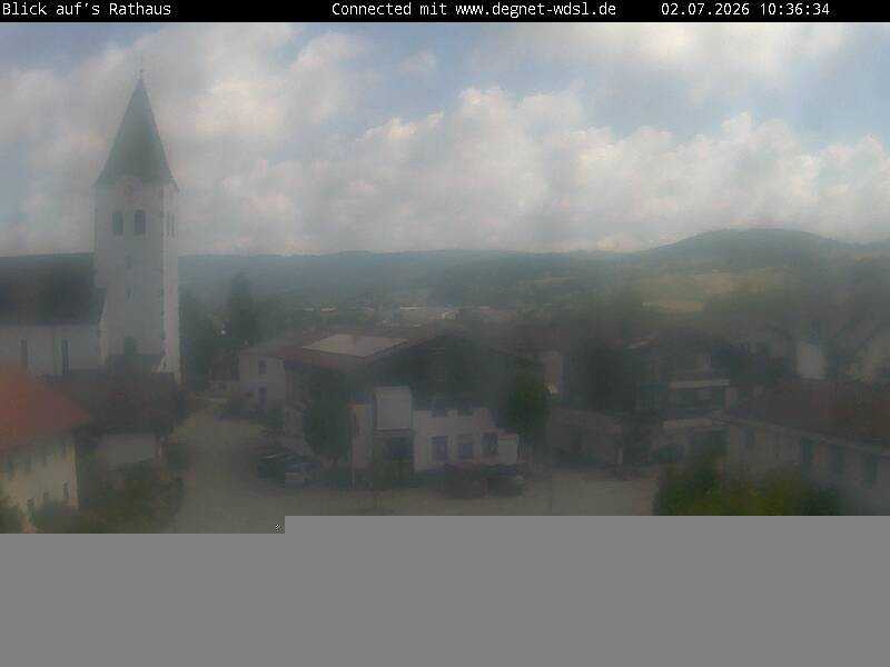 Archiv Foto Webcam Hunderdorf - Blick auf Pfarrkirche St. Nikolaus