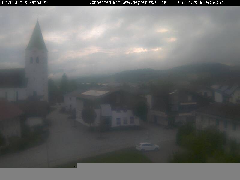 Archiv Foto Webcam Hunderdorf - Blick auf Pfarrkirche St. Nikolaus