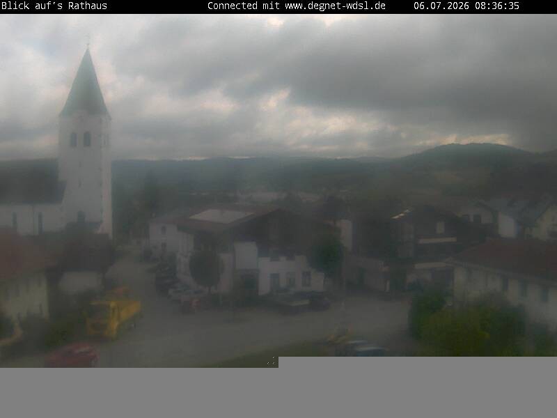 Archiv Foto Webcam Hunderdorf - Blick auf Pfarrkirche St. Nikolaus