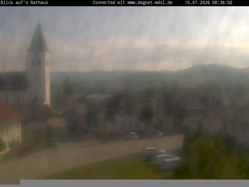Archiv Foto Webcam Hunderdorf - Blick auf Pfarrkirche St. Nikolaus