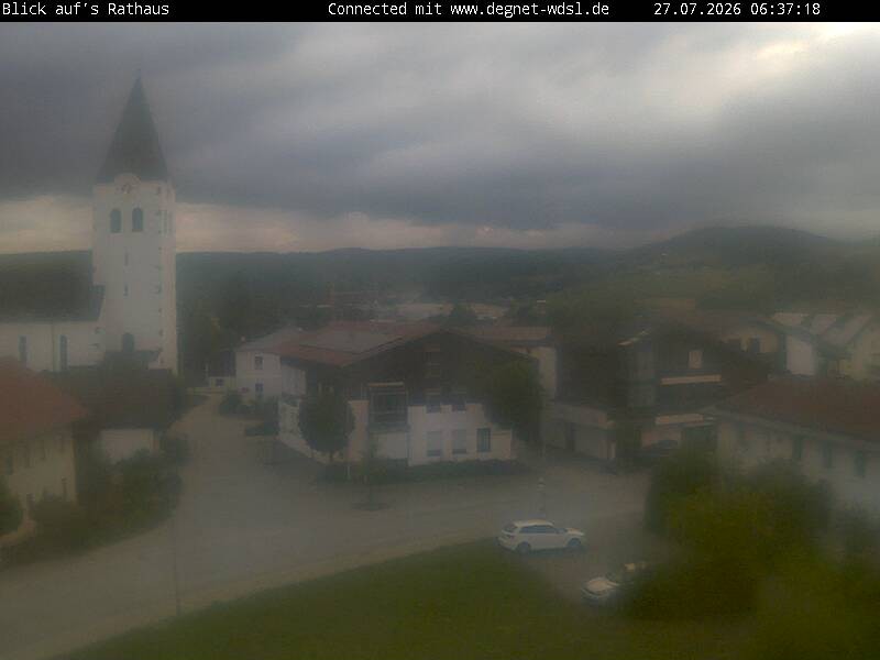 Archiv Foto Webcam Hunderdorf - Blick auf Pfarrkirche St. Nikolaus