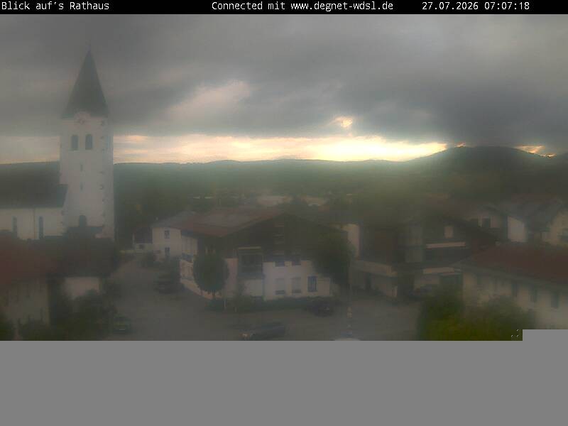 Archiv Foto Webcam Hunderdorf - Blick auf Pfarrkirche St. Nikolaus