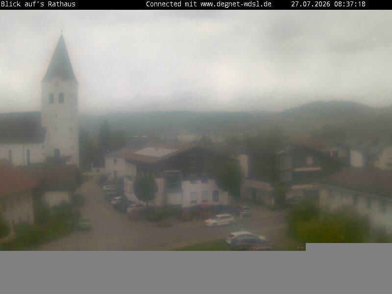 Archiv Foto Webcam Hunderdorf - Blick auf Pfarrkirche St. Nikolaus