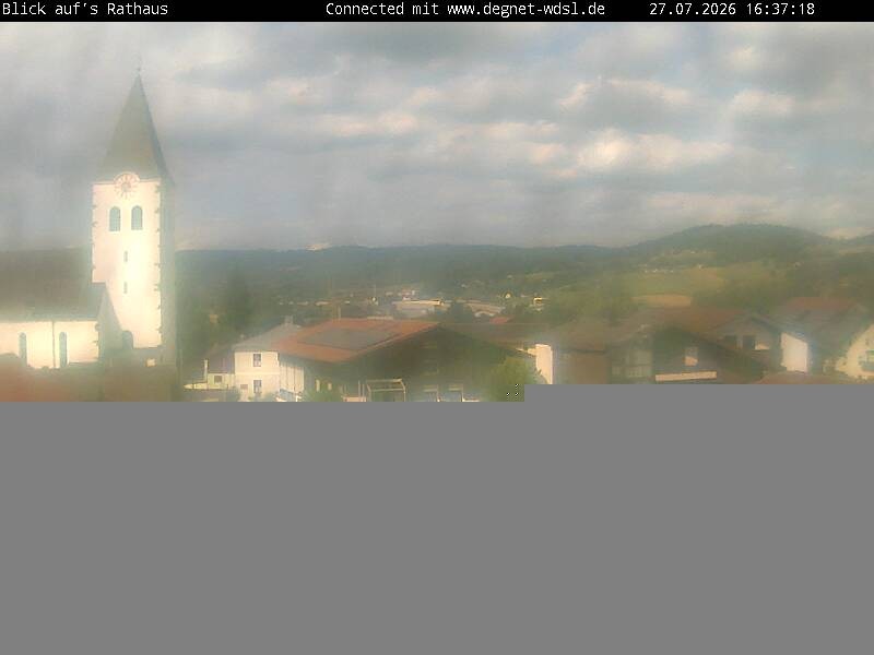 Archiv Foto Webcam Hunderdorf - Blick auf Pfarrkirche St. Nikolaus