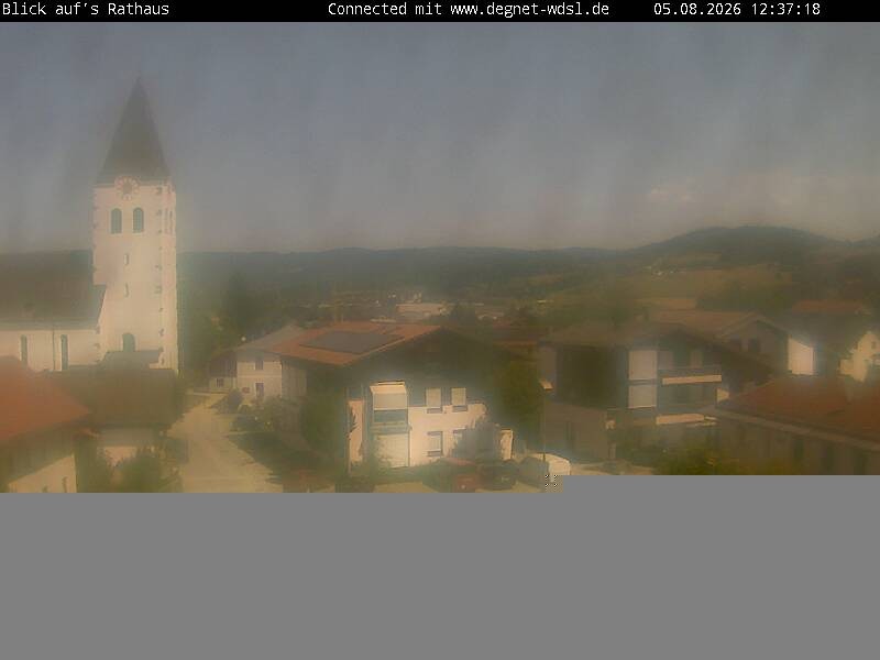 Archiv Foto Webcam Hunderdorf - Blick auf Pfarrkirche St. Nikolaus