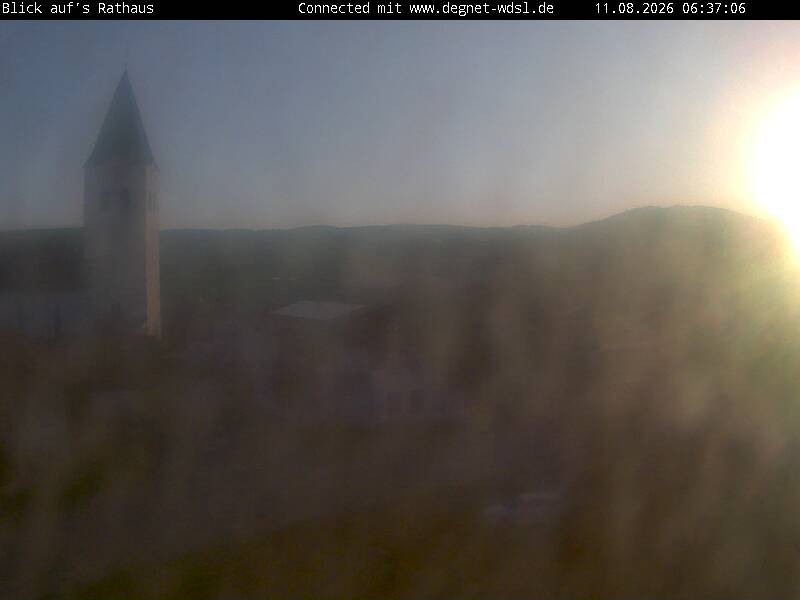 Archived image Webcam Hunderdorf - view towards church St. Nikolaus