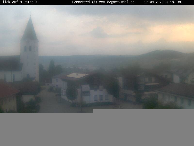 Archiv Foto Webcam Hunderdorf - Blick auf Pfarrkirche St. Nikolaus