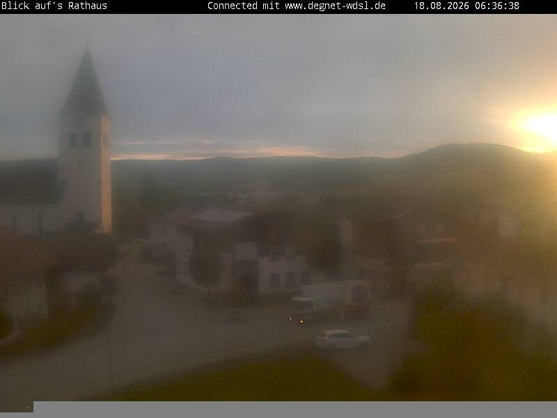 Archiv Foto Webcam Hunderdorf - Blick auf Pfarrkirche St. Nikolaus