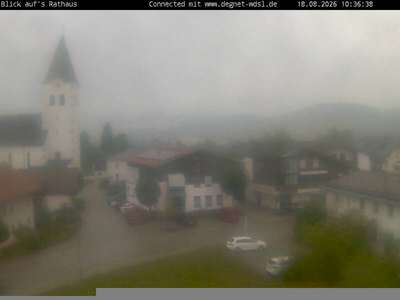 Archiv Foto Webcam Hunderdorf - Blick auf Pfarrkirche St. Nikolaus