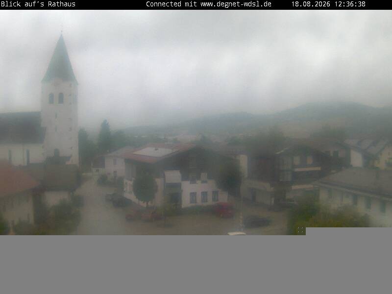 Archiv Foto Webcam Hunderdorf - Blick auf Pfarrkirche St. Nikolaus