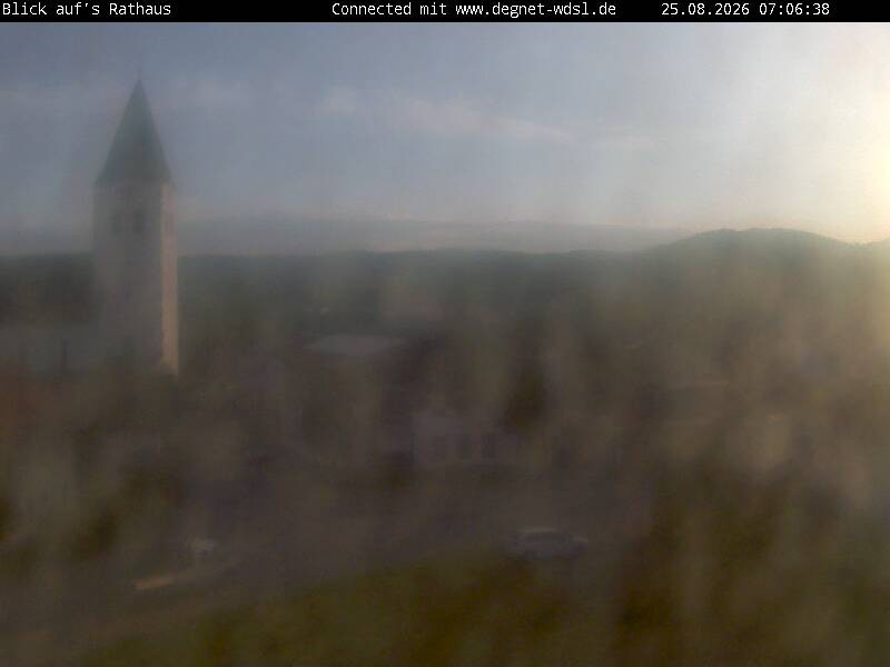 Archived image Webcam Hunderdorf - view towards church St. Nikolaus