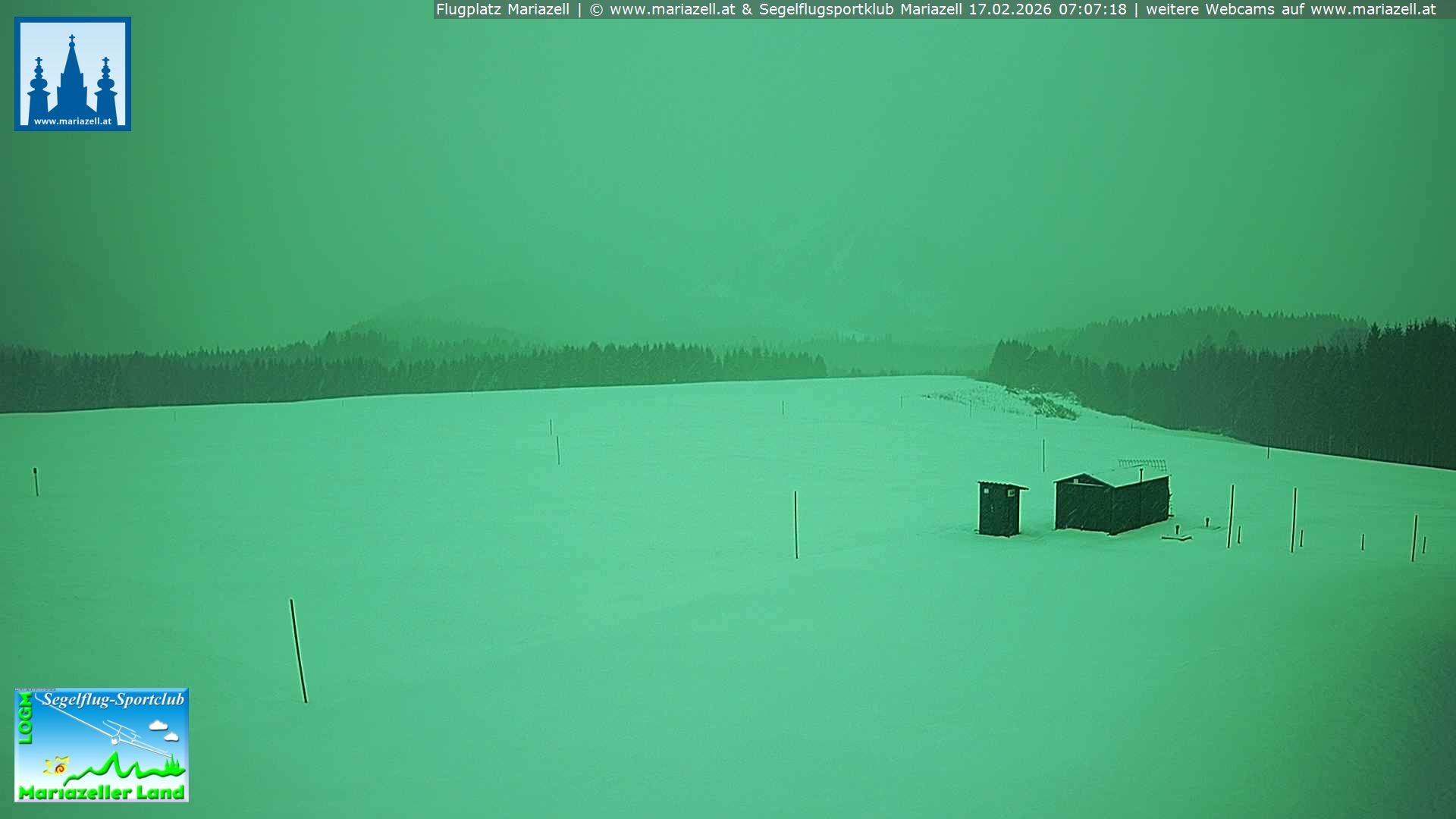 Archiv Foto Webcam Flugplatz Mariazell Blick Richtung Nordwesten