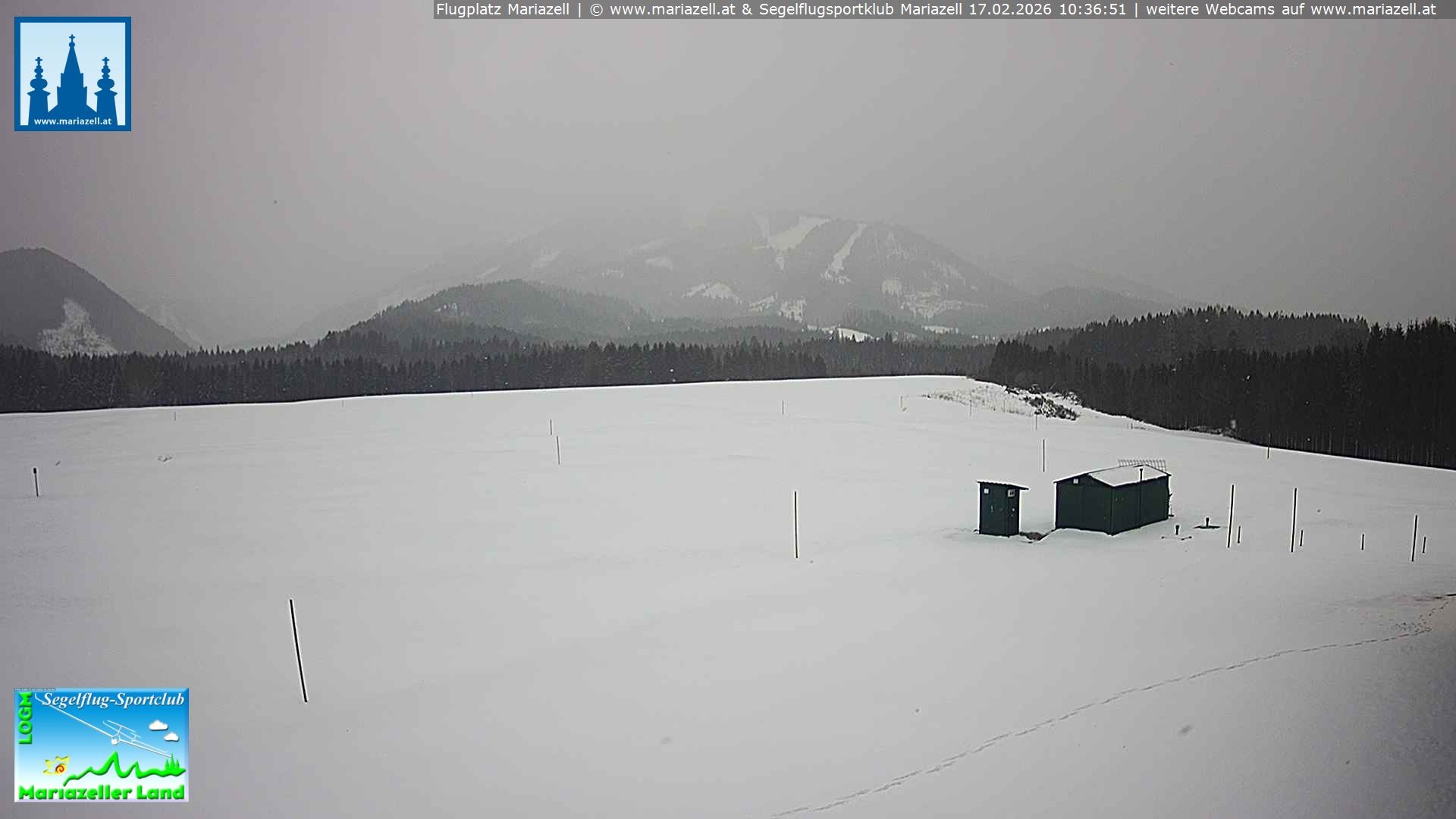 Archiv Foto Webcam Flugplatz Mariazell Blick Richtung Nordwesten
