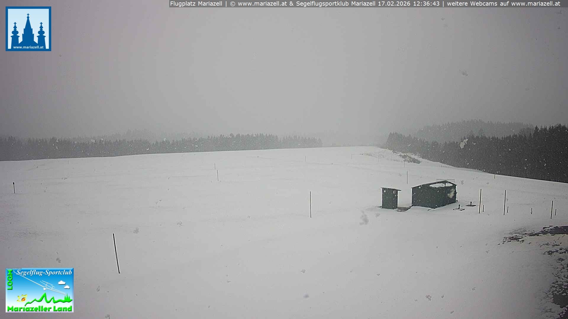 Archiv Foto Webcam Flugplatz Mariazell Blick Richtung Nordwesten