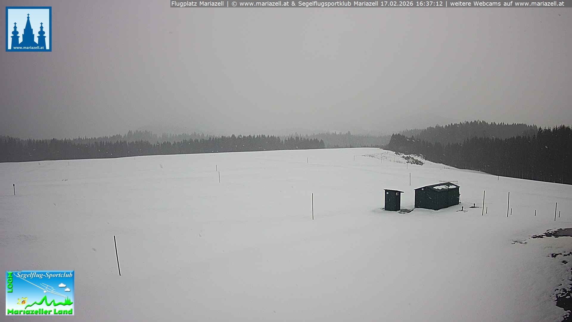 Archiv Foto Webcam Flugplatz Mariazell Blick Richtung Nordwesten