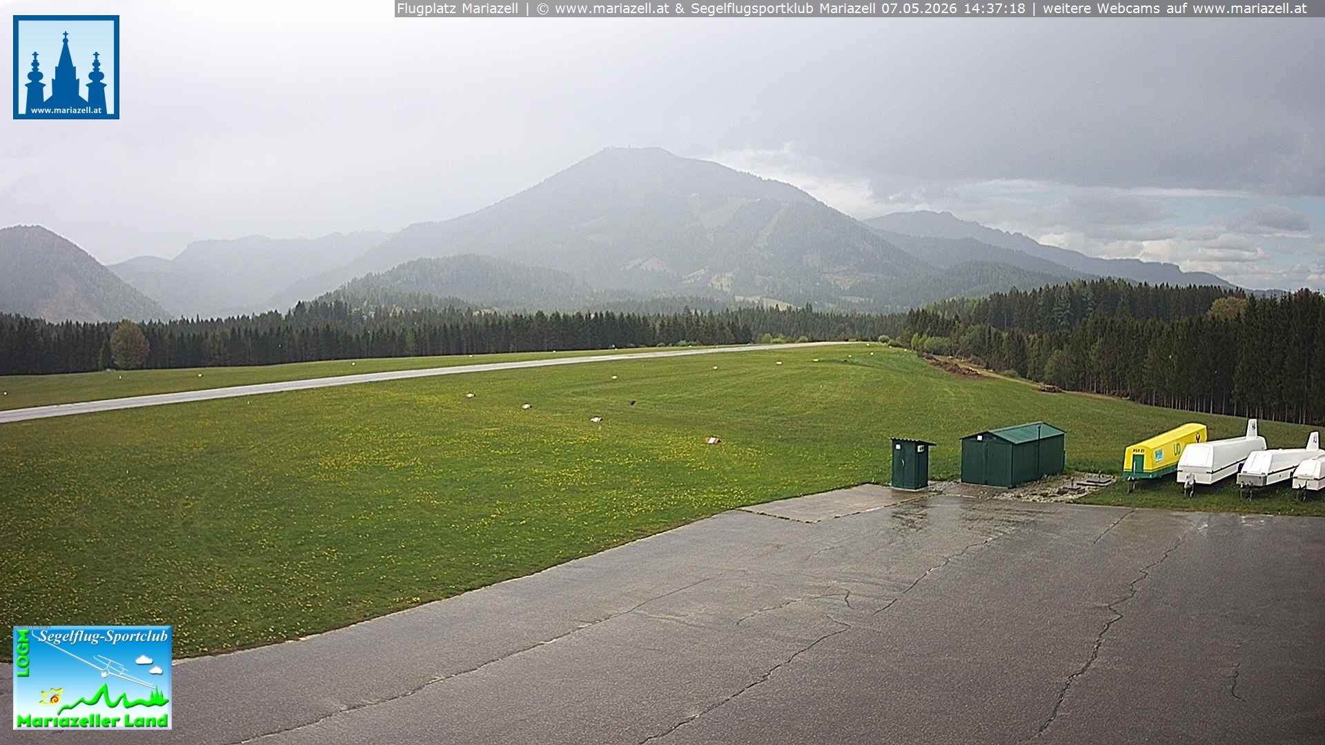 Archived image Webcam Airfield Mariazell - View to northwest
