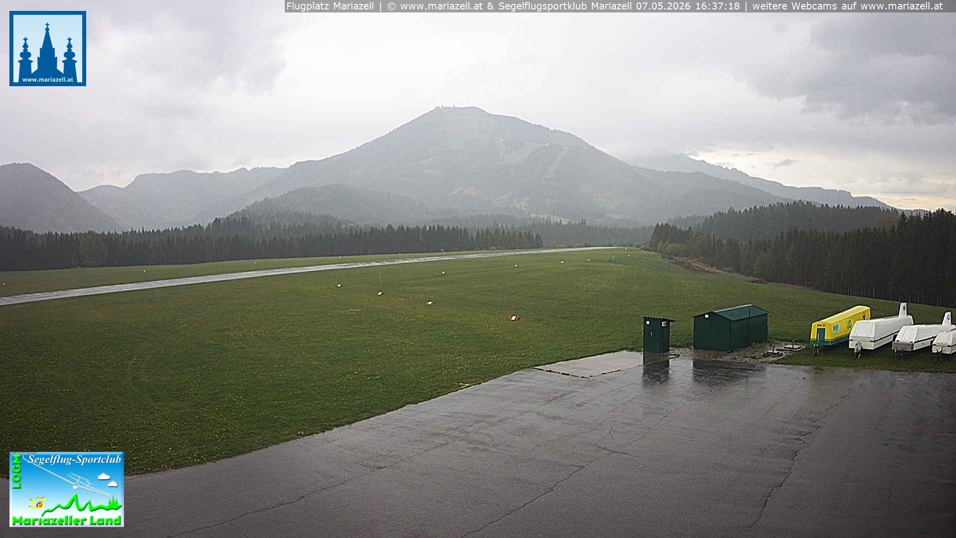 Archived image Webcam Airfield Mariazell - View to northwest