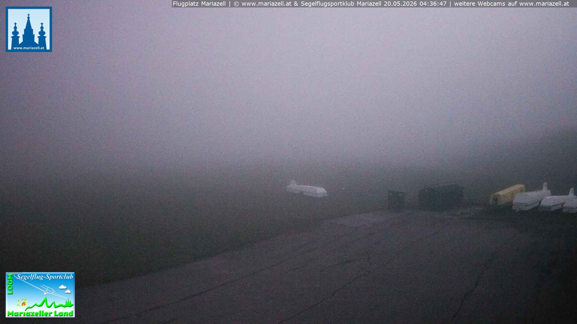 Archiv Foto Webcam Flugplatz Mariazell Blick Richtung Nordwesten
