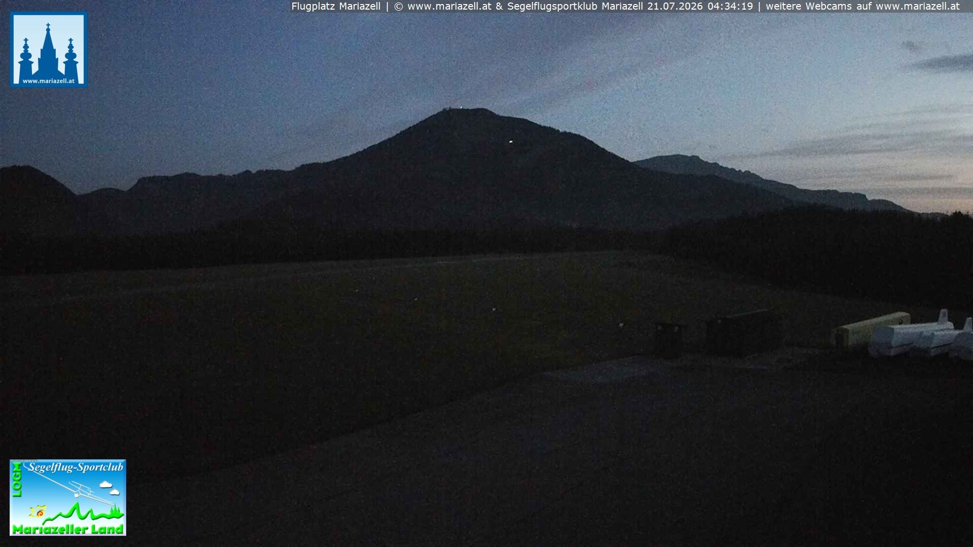 Archived image Webcam Airfield Mariazell - View to northwest