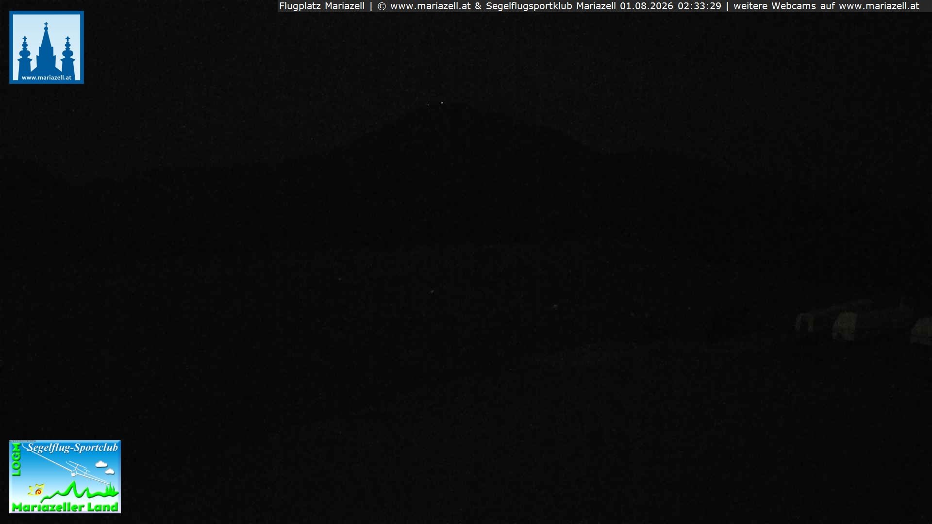 Archiv Foto Webcam Flugplatz Mariazell Blick Richtung Nordwesten