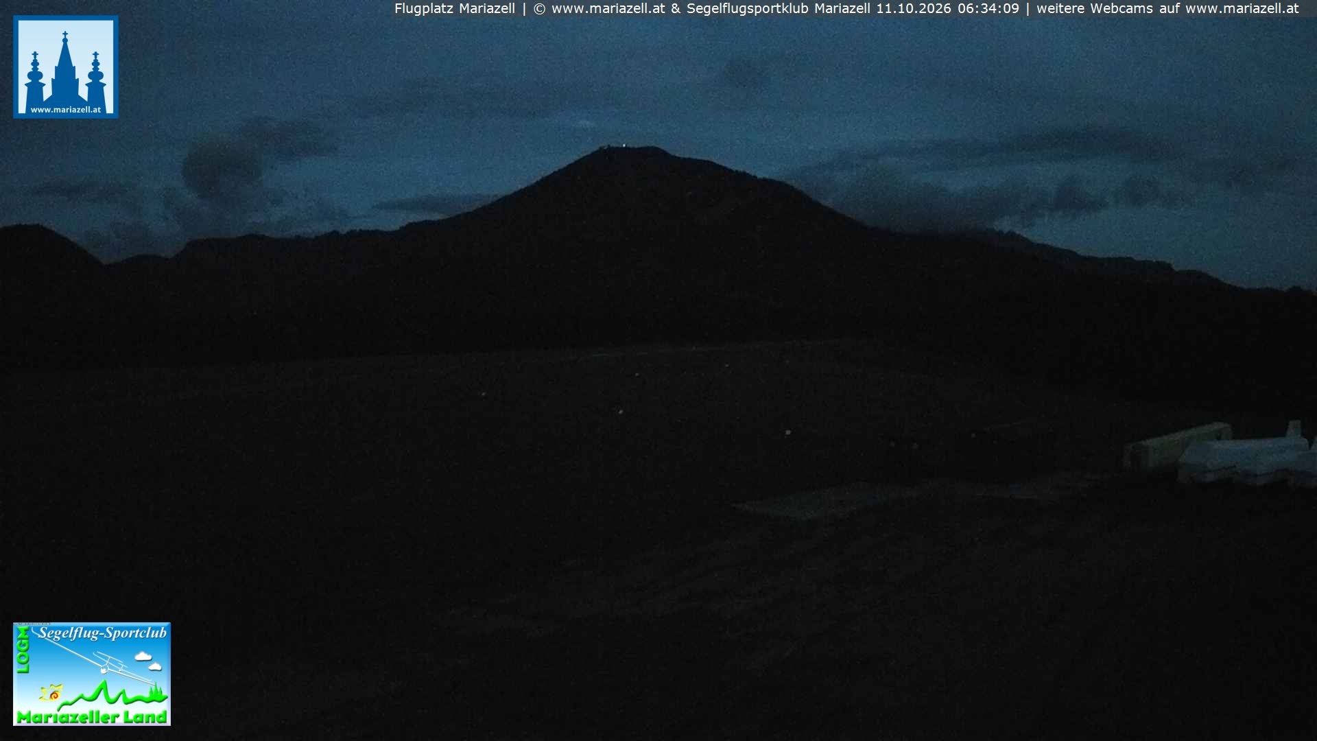 Archiv Foto Webcam Flugplatz Mariazell Blick Richtung Nordwesten