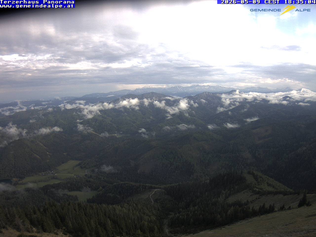 Archiv Foto Webcam Gemeindealpe Mitterbach Panorama Terzerhaus
