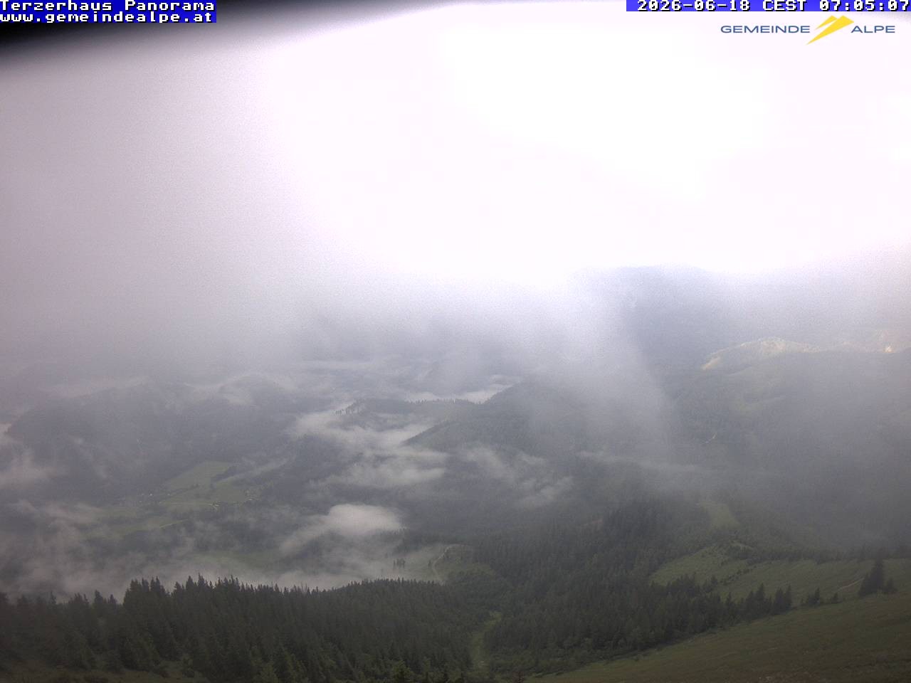 Archiv Foto Webcam Gemeindealpe Mitterbach Panorama Terzerhaus