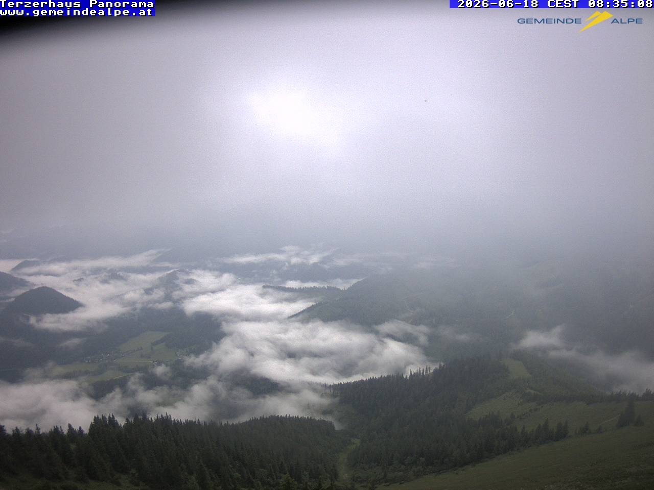 Archiv Foto Webcam Gemeindealpe Mitterbach Panorama Terzerhaus